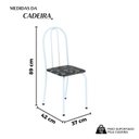 Ver imagem 3 de Kit 4 Cadeiras Tubular 89x37x42 cm Ane B Preto/Branco