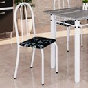 Ver imagem 2 de Kit 4 Cadeiras Tubular 89x37x42 cm Ane B Preto/Branco