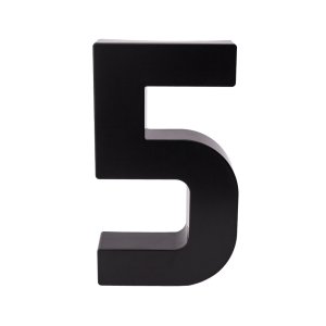 Números e Letras Residenciais / Comerciais Preto 3D 19cm:5