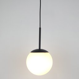 Lustre Pendente Jabuticaba Preto Globo de Vidro 20 Cm - 4