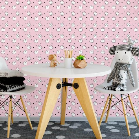 Papel de Parede Infantil - Gatinhos 2 Arte Destaque 1,50 Metros