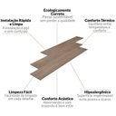 Ver imagem 5 de Kit Piso Vinílico Colado Régua Sofisticato 2mm 19m² Bege/Acácia