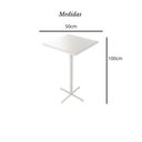 Ver imagem 2 de Conjunto Mesa Alta Bar Bistrô Quadrada Vidro 2 Banquetas Confort Estofado White Don Castro