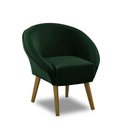 Ver imagem 4 de Kit 2 Poltronas Para Sala Decorativa Milena Veludo Verde Adonai Estofados
