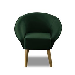 Kit 2 Poltronas Para Sala Decorativa Milena Veludo Verde Adonai Estofados - 3