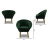 Kit 2 Poltronas Para Sala Decorativa Milena Veludo Verde Adonai Estofados - 2