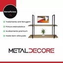Ver imagem 7 de Prateleira Dino Estilo Industrial Suporte Duplo com Ferro e Madeira para Ambientes Elegantes