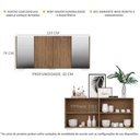 Ver imagem 4 de Aparador Buffet 4 Portas com Espelho e Pés Quadrados Vegas Multimóveis V3563 Rustic/Branco