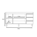 Ver imagem 2 de Balcão de Pia Karen 1,59cm 3 Portas e 3 Gavetas sem Tampo Branco Peternella Móveis
