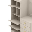 Ver imagem 4 de Cômoda Roupeiro Cristal com Espelho para Quarto - Fendi Vila Rica