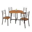Ver imagem 1 de Conjunto Sala de Jantar Ella 90cm 4 Cadeiras Preto C- Jambo