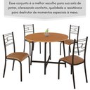 Ver imagem 3 de Conjunto Sala de Jantar Ella 90cm 4 Cadeiras Preto C- Jambo