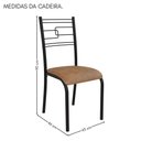 Ver imagem 4 de Conjunto Sala de Jantar Ella 90cm 4 Cadeiras Preto C- Jambo