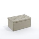 Ver imagem 3 de Kit Cabeceira Decorativa Para Cama Box Centaurus 90 Solteiro e Calçadeira Sagitarius Couro Artificia