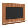 Painel para Tv de até 75" com 1 Prateleira Dalva Off White/jequitiba - 2