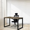 Ver imagem 2 de Conjunto Mesa para Escritório Secretária 1,20mt com Cadeira de Escritório Presidente Giratória