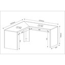 Ver imagem 4 de Escrivaninha/Mesa Escritório De Canto Multimóveis Vcr25024 Nogal Nogal