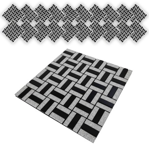Pastilha de Vidro Kit 20 Uni Adesiva Parede Lavabo Cozinha Sala Decorativa Moderna Requintado Reform