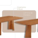 Ver imagem 3 de Mesa para Sala de Jantar Florida 220cm Tampo Barril Laminado Moderna Mobília