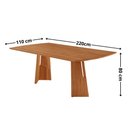 Ver imagem 2 de Mesa para Sala de Jantar Florida 220cm Tampo Barril Laminado Moderna Mobília