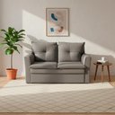 Ver imagem 2 de Sofá Pequeno 02 Lugares 150cm Mobi Suede Cinza Herrero