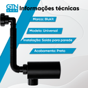 Ver imagem 4 de Sifão Copo de Parede Sanfonado Universal Black Blukit 7/8 X Dn38