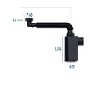 Ver imagem 7 de Sifão Copo de Parede Sanfonado Universal Black Blukit 7/8 X Dn38