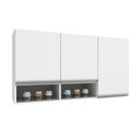 Ver imagem 3 de Armário Aéreo para Cozinha 3 Portas 2 Nichos Athena Branco