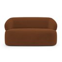 Ver imagem 2 de Kit 02 Poltronas Giratória e 01 Sofá Orgânico Glee 03 Lugares 170cm Veludo Terracota - Desk
