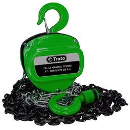 Talha Manual 1 Tonelada 1000 Kg Com Corrente 5 Metros Trato - 2