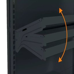 Gondola Parede 170 Fit Ate 3 Metros Preto 15 Bandeja Pe Laranja - 4