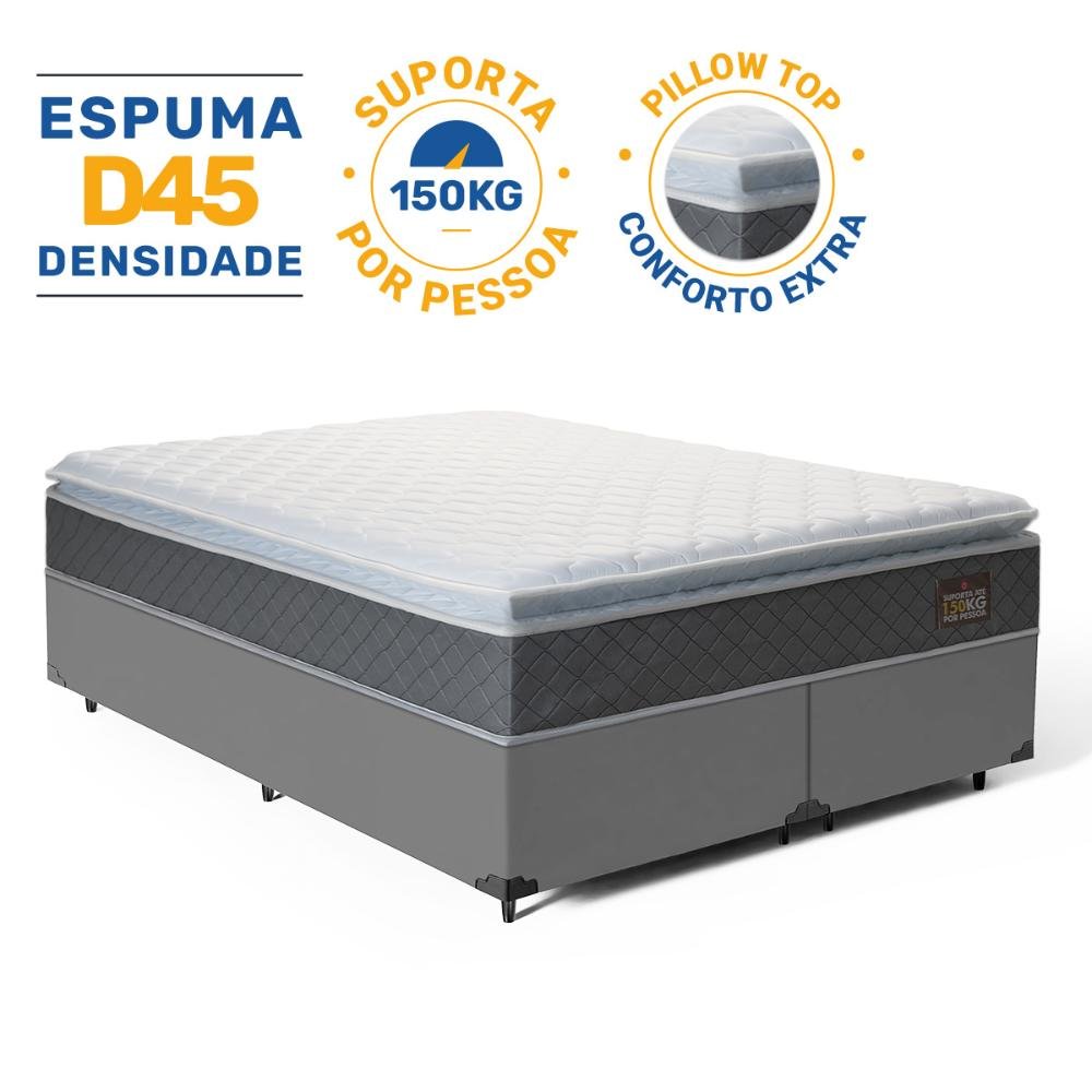 Cama Box com Colchão de Espuma D45 Pillow Top Fort Comfort Queen 158cm - 2