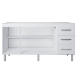 Balcão com Tampo Diana 150 Cm Branco Moblis - 4