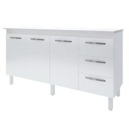 Balcão com Tampo Diana 150 Cm Branco Moblis - 1