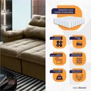 Ver imagem 3 de Sofá Retrátil Reclinável Verona 2,00m Suede Velut Molas Ensacadas - King House