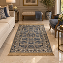 Ver imagem 2 de Tapete Persa Royal Cinza 100x150cm Fio Acetinado - Decoração para Quarto e Sala