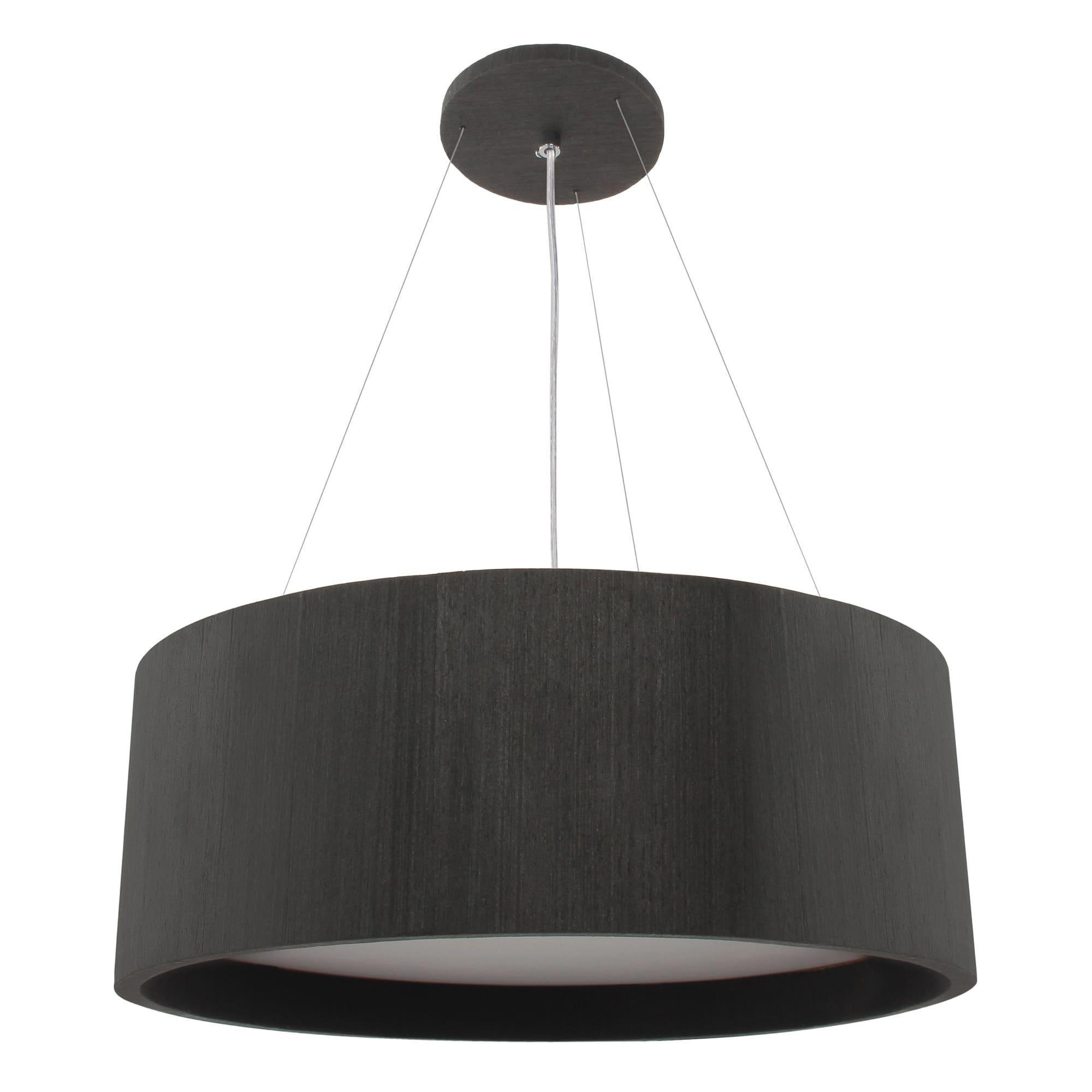 Pendente Wood Redondo 60cm Preto