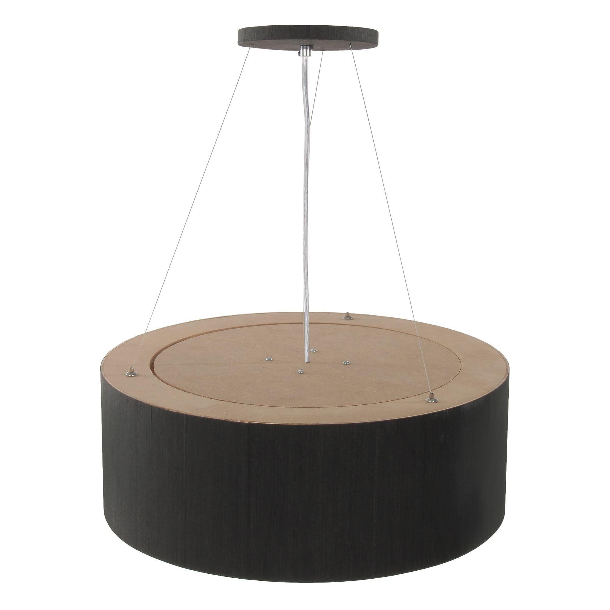 Pendente Wood Redondo 60cm Preto - 3