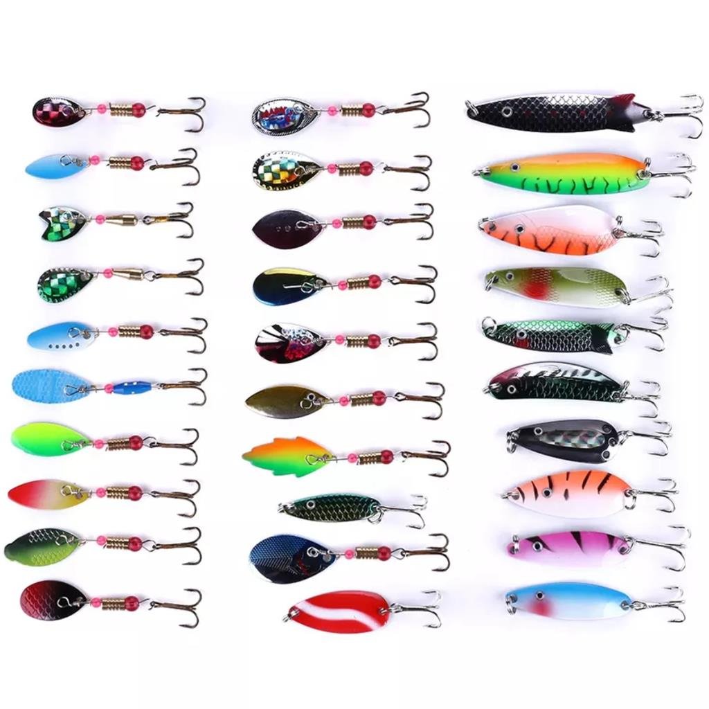 Kit 30 isca Artificial Spinner Bait Metal Garateia Vibração - 3