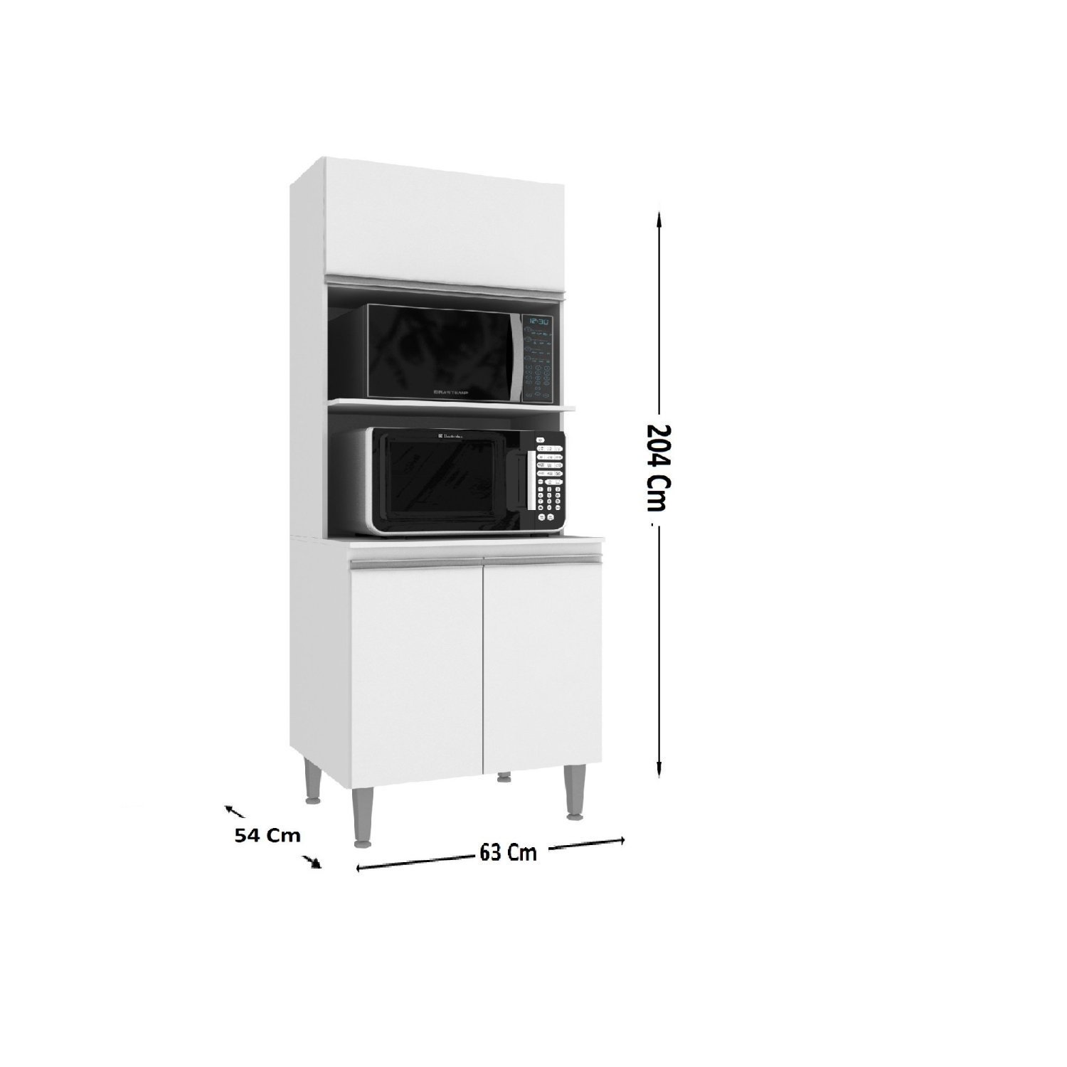 Torre Quente 3 Portas 2 Nichos para Forno Athena  Móveis - 4