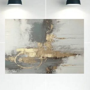 Quadro Decorativo Tela Canvas Abstratro Ref:qbab1 Lojall 90 X 60 Cm Borda Infinita