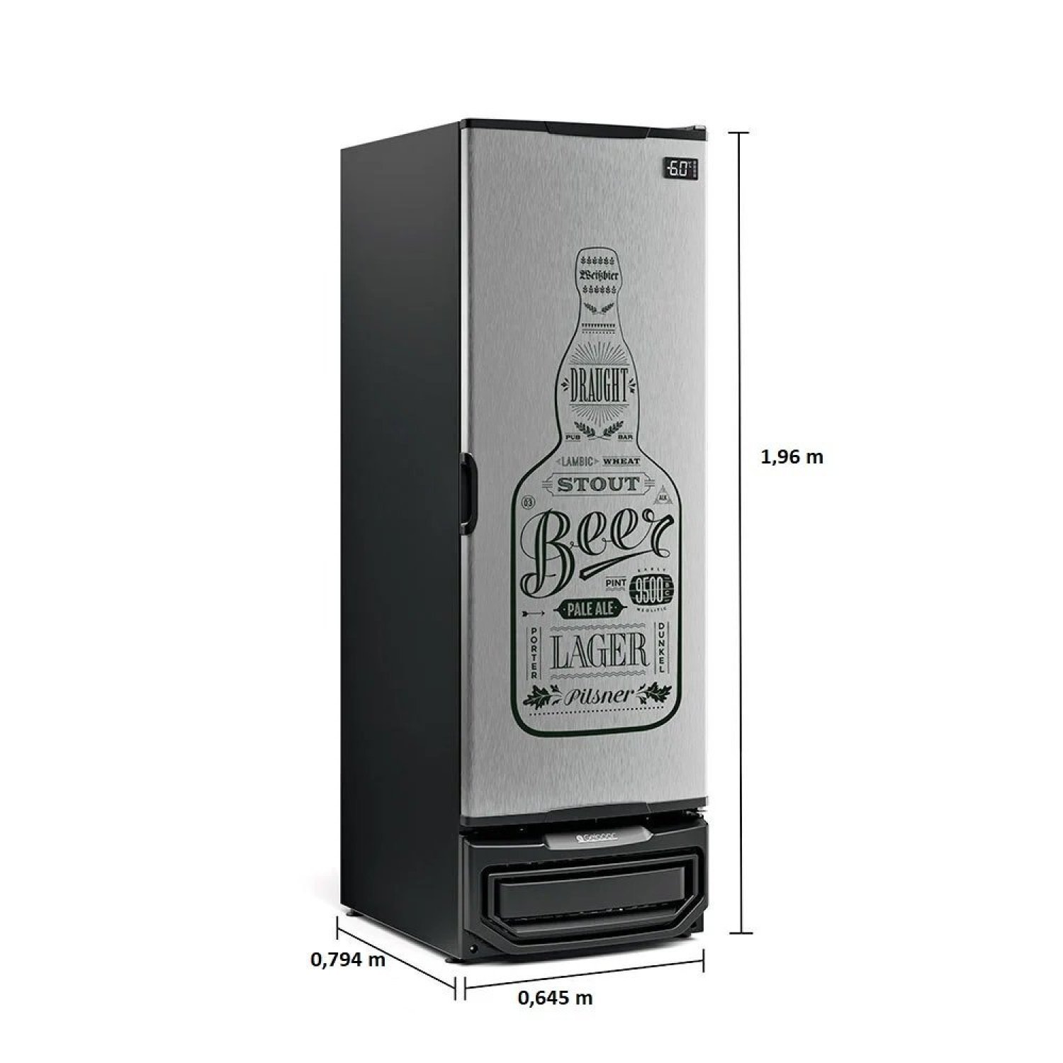 Cervejeira 570 Litros Frost Free Porta Cega GCB-57 GW TI Gelopar Laterais Pretas 127v - 2
