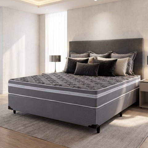 Colchão Casal D 33 One Face Millenium 19x 188x 138 cm Cinza/Branco Hellen Colchões