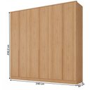 Ver imagem 4 de Guarda-roupa Casal Logan 6 Portas 4 Gavetas Olmo - Mambel