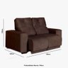 Sofá 2 Lugares Retrátil Reclinável 1,50m Marrom Marrom - 2