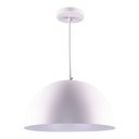 Ver imagem 1 de Luminária Pendente Meia Lua Montreal G Lustre Sala Mesa Cozinha Bivolt E27:branco/branco/bivolt
