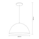 Ver imagem 4 de Luminária Pendente Meia Lua Montreal G Lustre Sala Mesa Cozinha Bivolt E27:branco/branco/bivolt