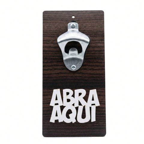 Abridor de Garrafa Parede Rústico Madeira Área Gourmet