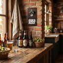 Ver imagem 2 de Abridor de Garrafa Parede Rústico Madeira Área Gourmet