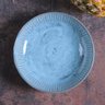 Prato Fundo 830ml Linhas Breeze 22,5cm Cerâmica Azul Porto Brasil Sopa Jantar Mesa Posta - 4